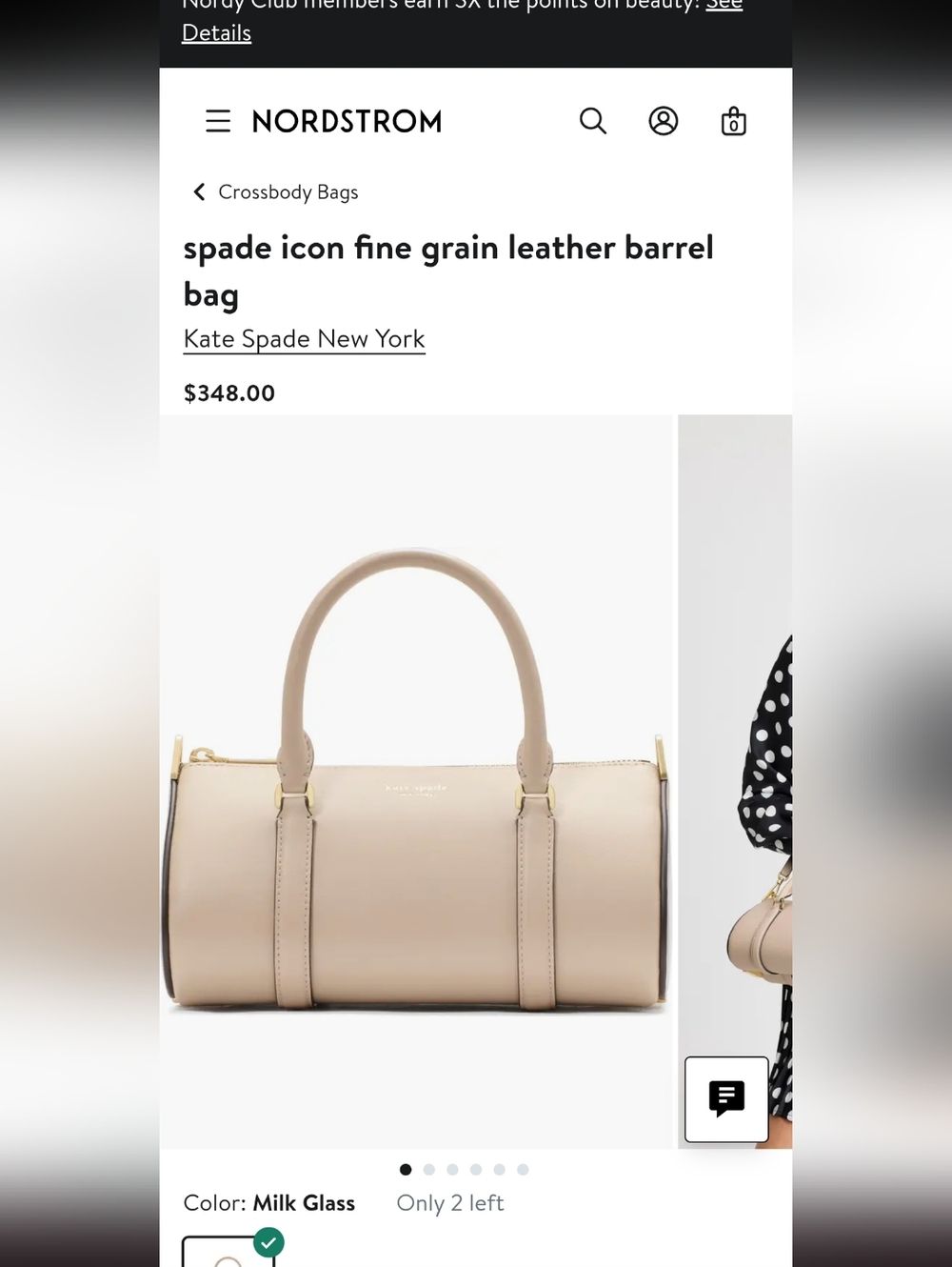 HTF Kate Spade NY Spade Icon Small Barrel Bag - Picture 3 of 3